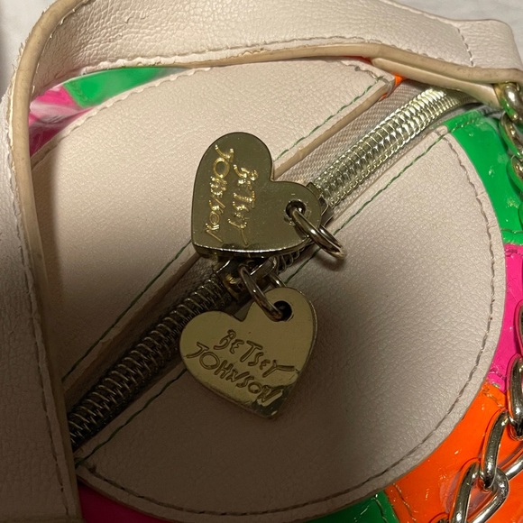 Betsey Johnson Pink, Green, and Orange Crossbody Bag - Picture 2 of 9